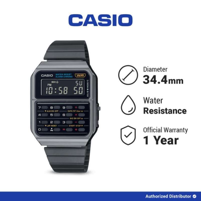 Jual Casio Vintage Jam Tangan Unisex CA-500WEGG-1BDF Original Digital ...