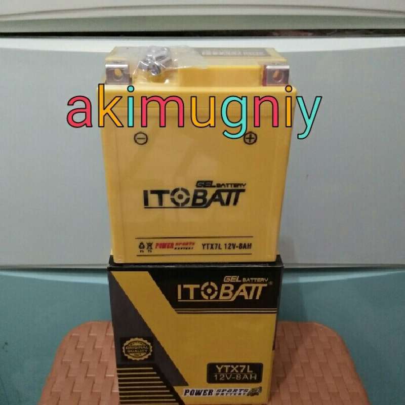 Promo aki vespa lx 150 itobatt ytx7l-bs mf kering ytx7l 12v 8ah gel