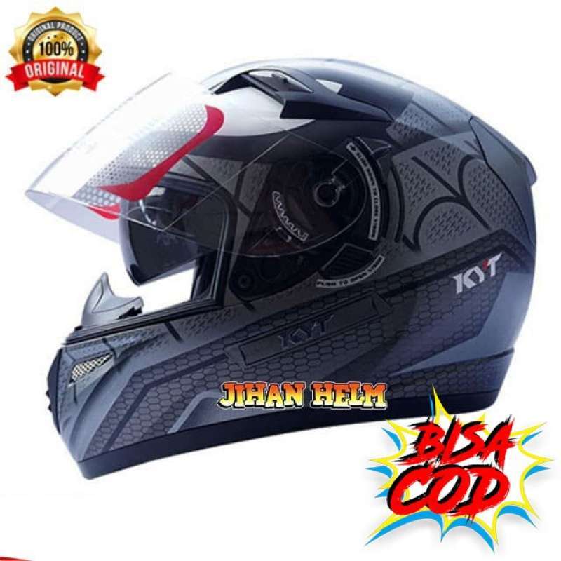 Jual HELM / HELM KYT / HELM KYT FULL FACE K2 RI DPIDERMAN GREY DOFF