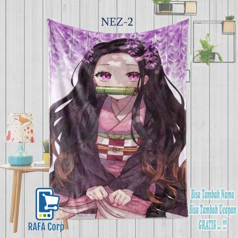 Promo Selimut Anime Movie Manga Nezuko Kamado Kimetsu No Yaiba Diskon