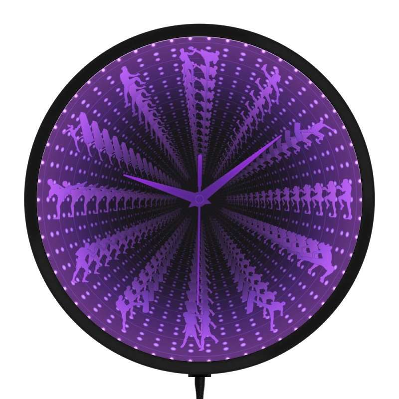 Kickboxing Clock Promo Taekwondo Infinity Mirror LED Light Clock Korean Kickboxing ...