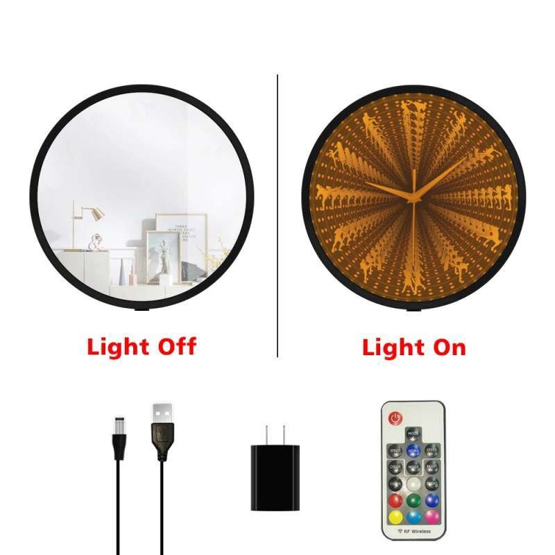 Kickboxing Clock Promo Taekwondo Infinity Mirror LED Light Clock Korean Kickboxing ...