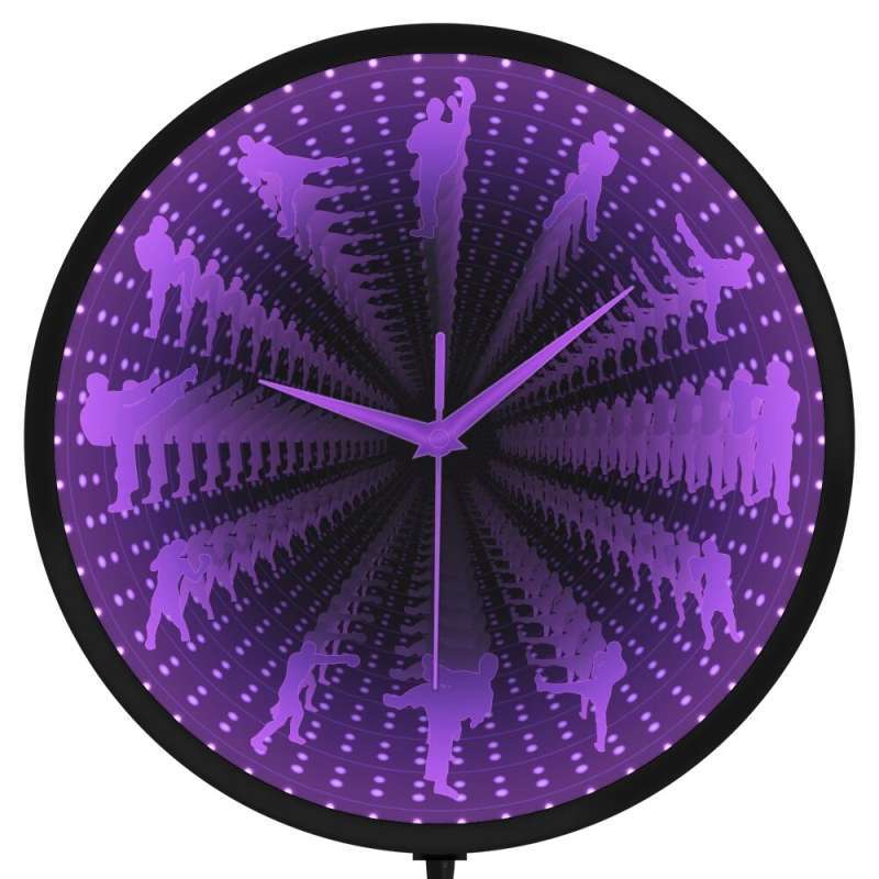 Kickboxing Clock Promo Taekwondo Infinity Mirror LED Light Clock Korean Kickboxing ...