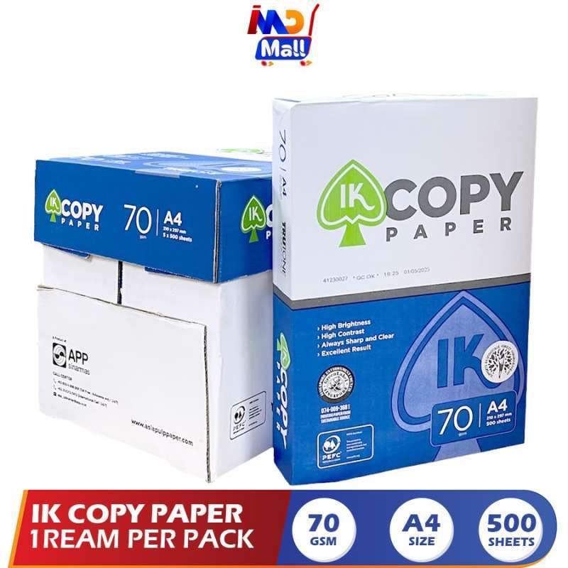 Jual IK Copy Copier Paper Kertas Print Fotocopy A4 70gr/gsm 500 Sheet