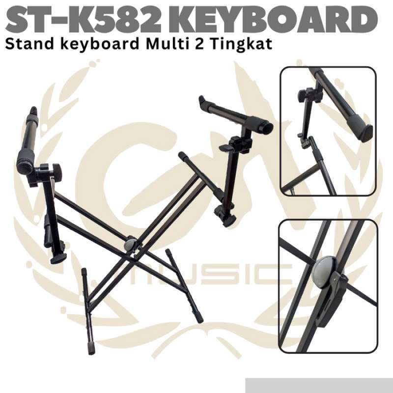 Jual Stand Keyboard Double 2 Dual Multi Susun Tingkat Tumpuk Piano