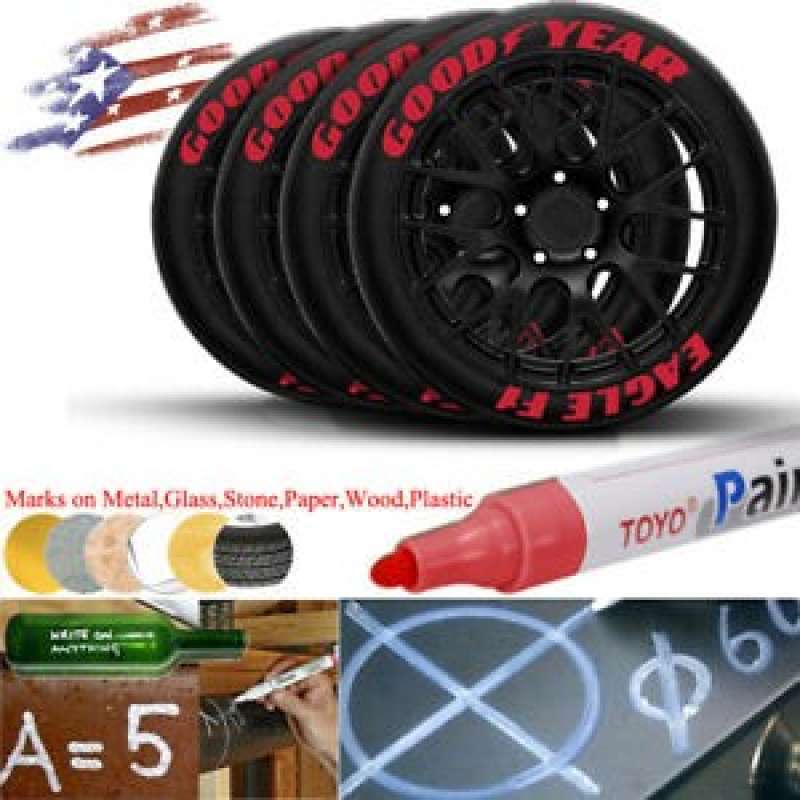 Jual Spidol Ban Mobil Motor Toyo Paint Marker Original Warna Merah di