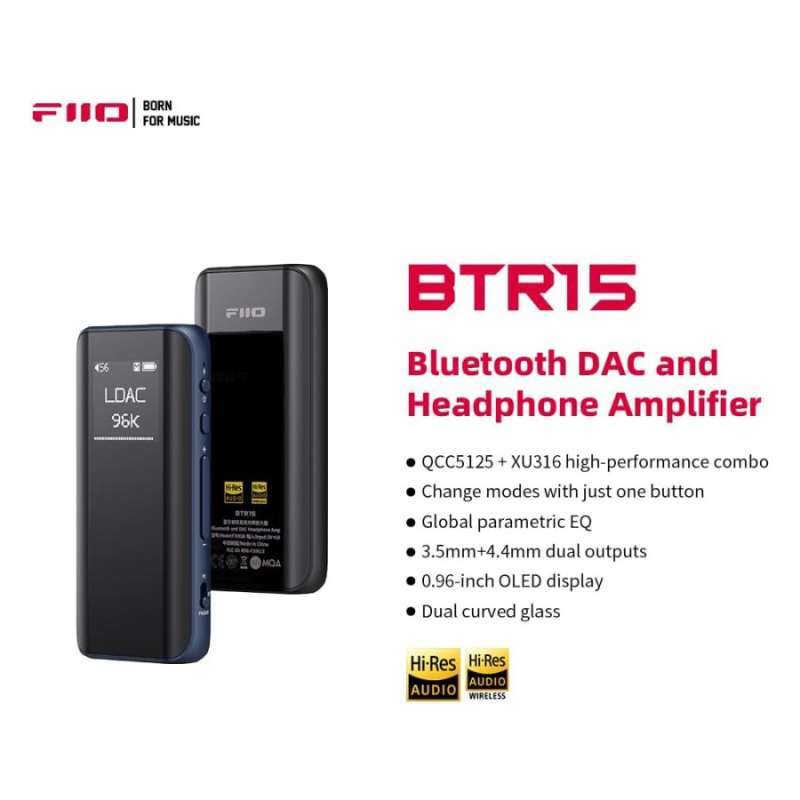 Fiio BTR 15 Amplificador de Audifonos y Dac Bluetooth Hi-Res - Tienda