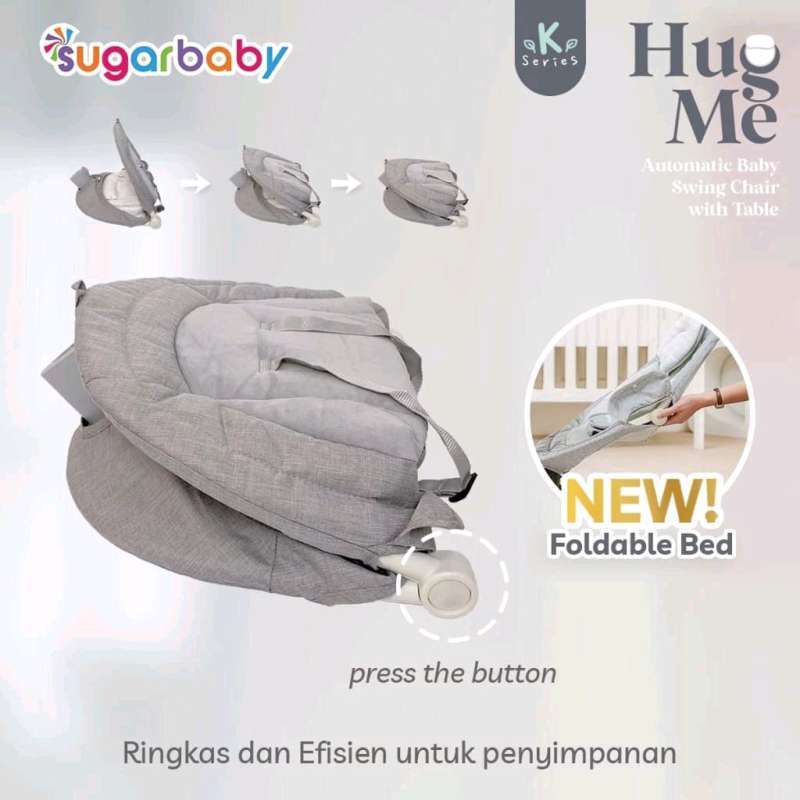 Promo Sugar Baby Hug Me K-series Automatic Baby Swing Chair With Table ...