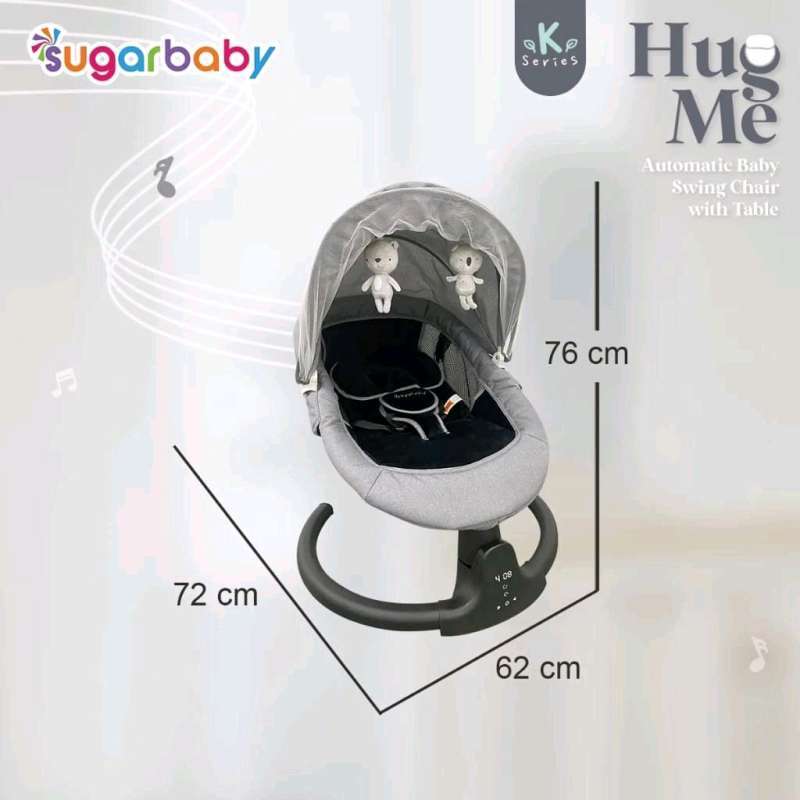 Promo Sugar Baby Hug Me K-series Automatic Baby Swing Chair With Table ...