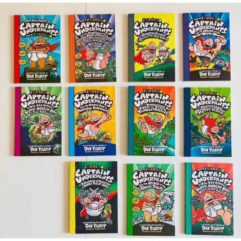 Promo Neweast 11 buku comics Captain underpants/color page/author