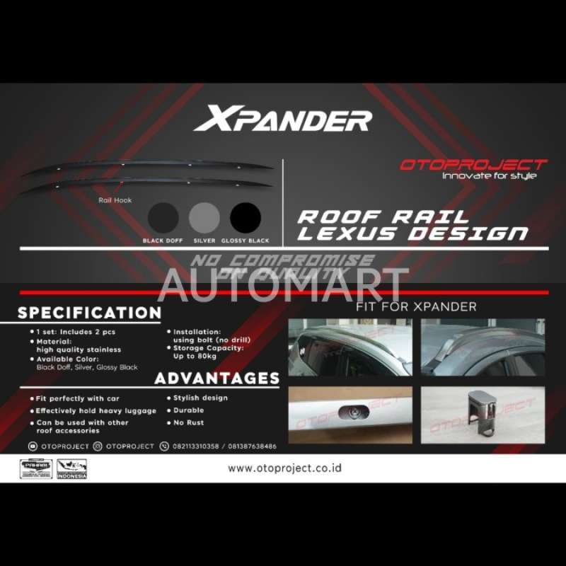 Jual Roof Rail Roofrail Atas Mitsubishi Xpander Di Seller Otospeed Clinic Kebon Kacang Kota Jakarta Pusat Blibli