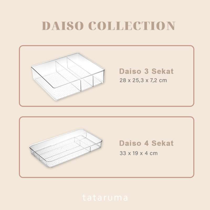 Jual Daiso Drawer Organizer Laci Kotak Penyimpanan Dengan Sekat