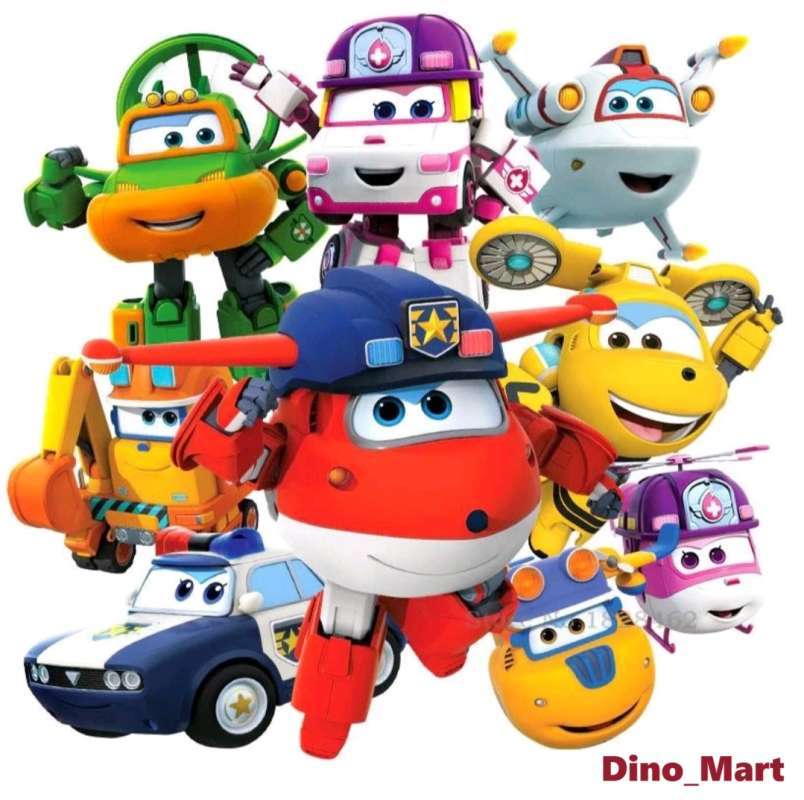Jual Mainan Action Figure Super Wings Robot Pesawat Mainan