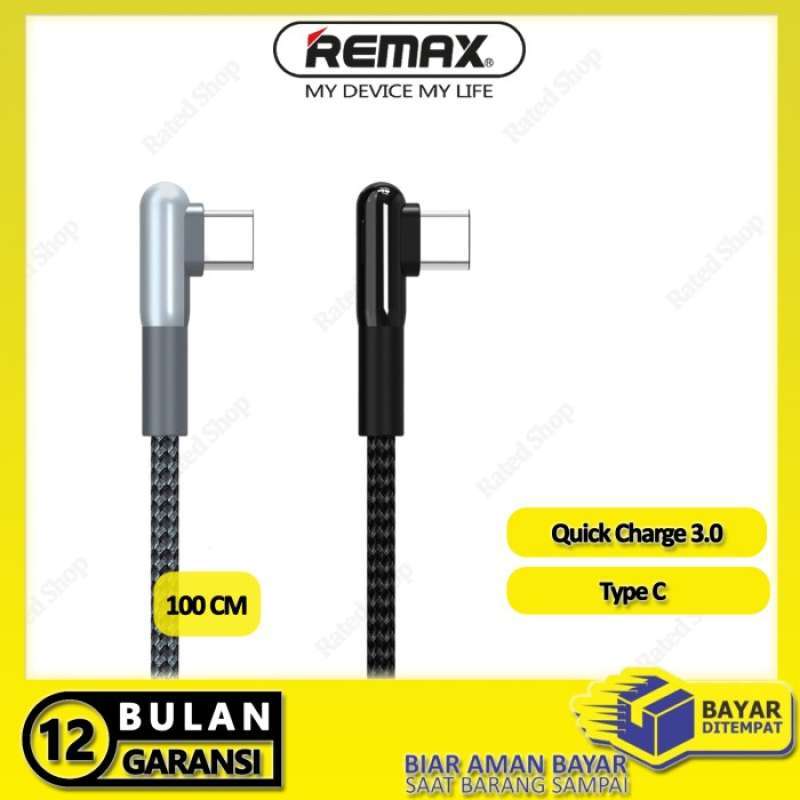 Promo REMAX RC-155A SOLDIER SERIES KABEL DATA L SHAPE TYPE C - QC 3.0A ...