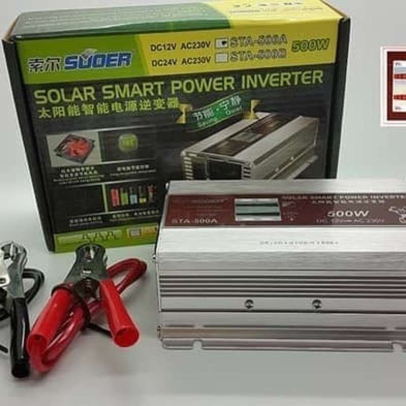 Promo Solar Smart Power Inverter 500 Watt Suoer STA-500A 500w Diskon 23 ...