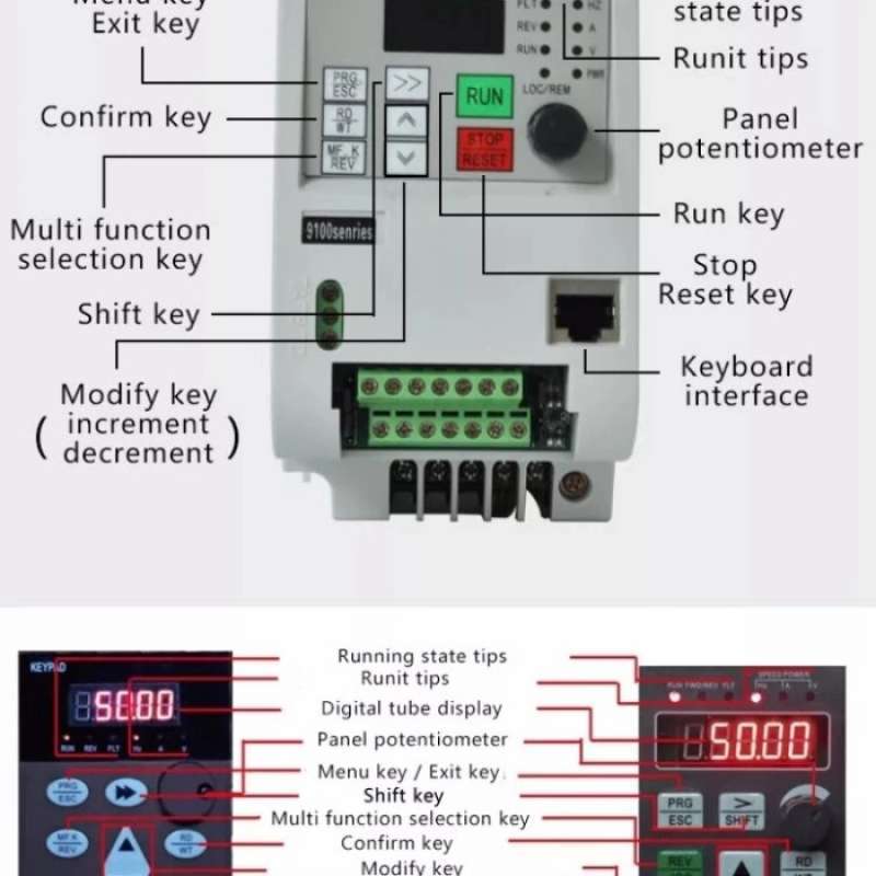 Promo Inverter Variable Speed Driver 2,2Kw in 220V 1Ph Out 220V 3ph ...