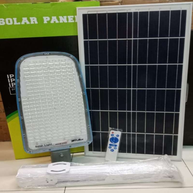 Promo Lampu jalan solar cell 400W semi PJU 2 in 1 Lampu tenaga surya ...