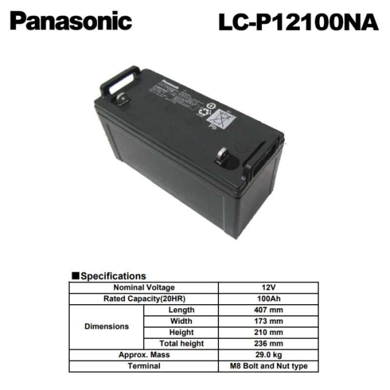 Promo PANASONIC VRLA AKI KERING 12V 100Ah Diskon 23% di Seller Rhmd