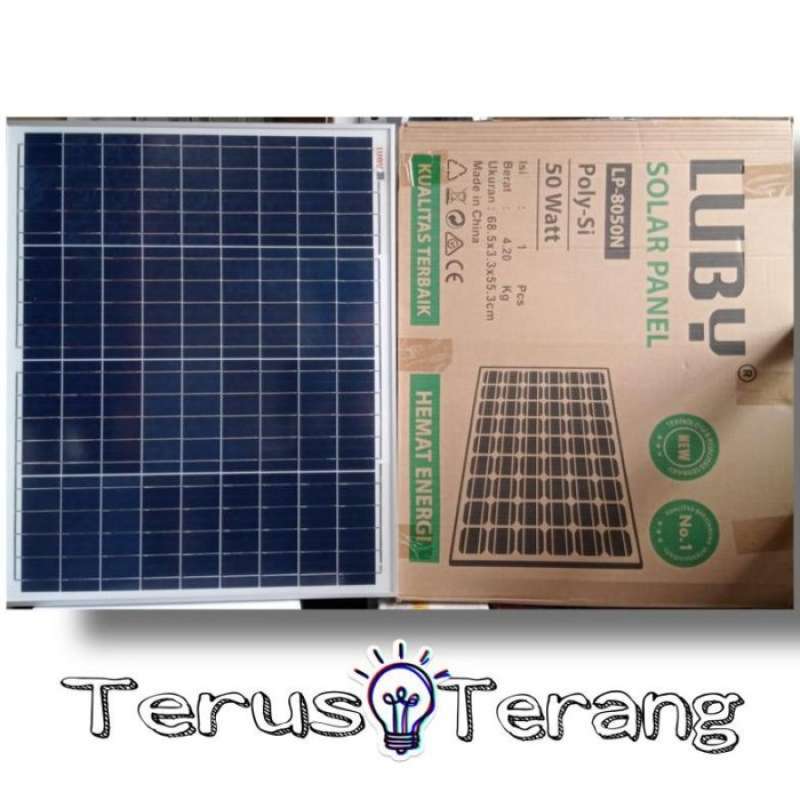 Promo Solar Panel Papan Solar Panel Surya Solar Cell 50W Luby # ...