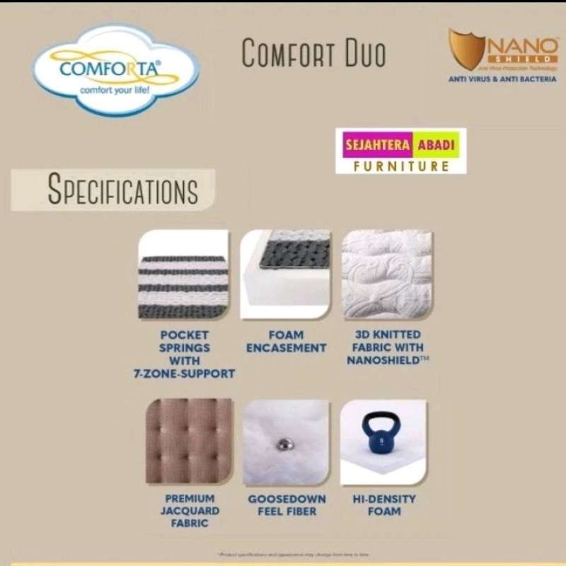 Spring Duo Jual Comforta Springbed 3in1 Comfort Duo Twin Pocket Sorong Matras/set ...