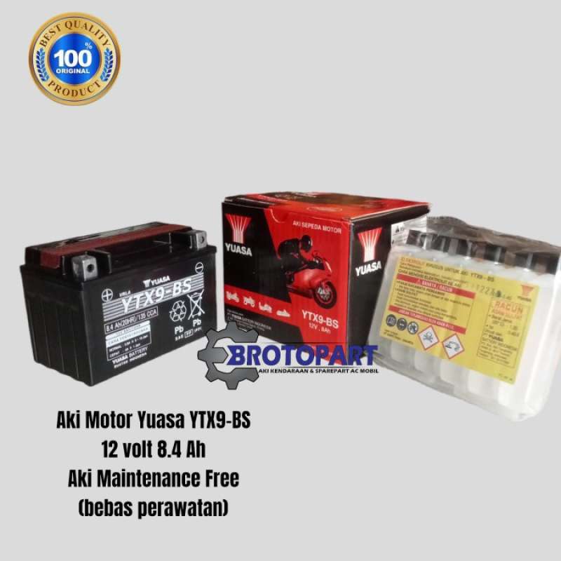 Jual AKI MOTOR SUZUKI INAZUMA 250, BANDIT 400/600CC, GSX R400 YUASA