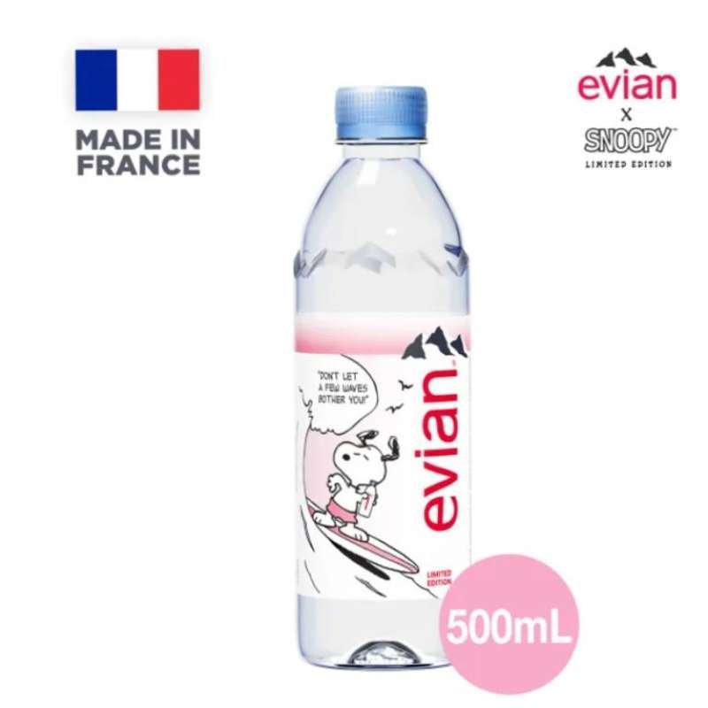 Jual Evian Snoopy Limited Edition Natural Mineral Water (500ml) Di