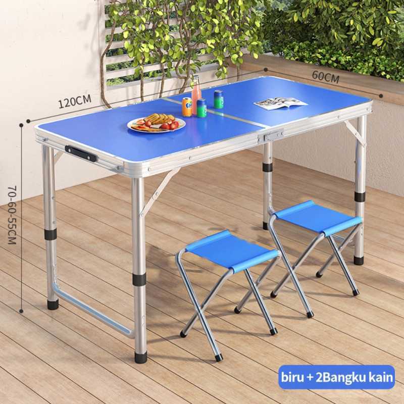 Promo Meja Koper Aluminium 60x120 cm 0 atau 2 atau 4 kursi Mej - 2C ...