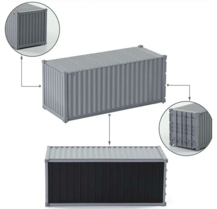 Promo HO SCALE 1:87 CONTAINER 20 FT WARNA POLOS TRUCK CONTAINER CARGO ...