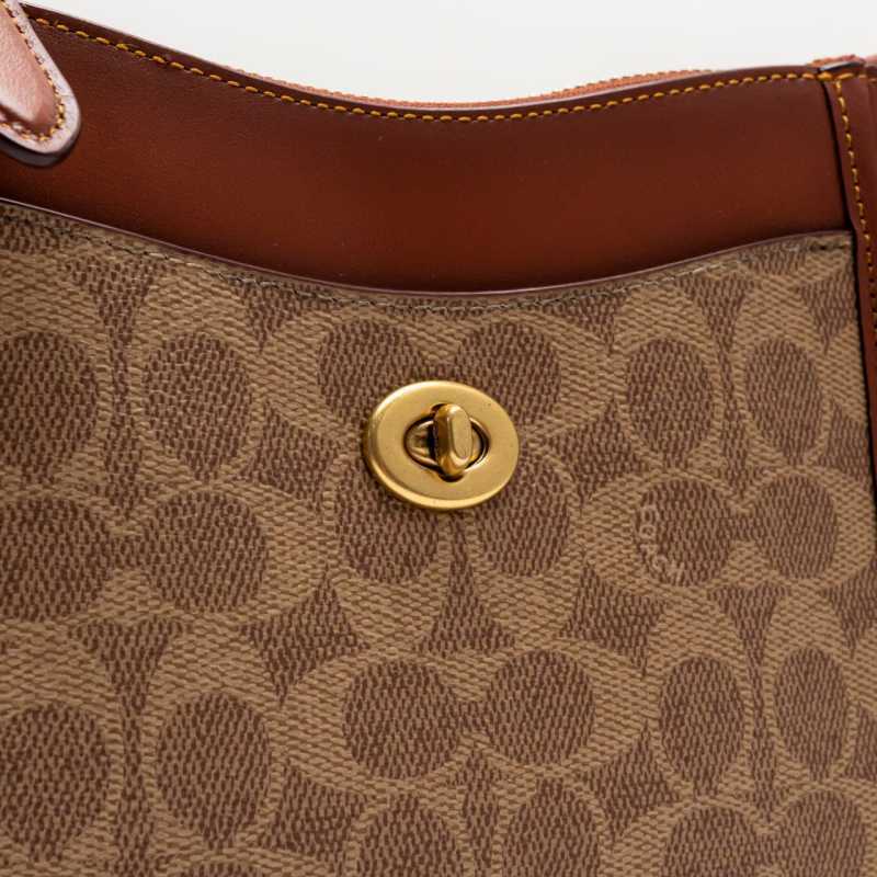 Promo Coach Chaise Crossbody 19 In Signature Canvas Tan Rust Diskon 30