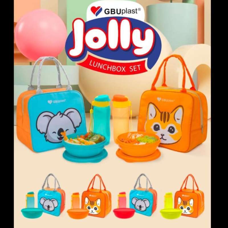 Jual Jolly Lunchbox Set Food Safe Lunch Bag Botol Minum Lunchbox Aiko
