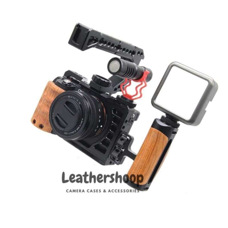 Promo CAGE RIG WOOD SONY A7C BRACKET PLATE STABILIZER VLOGING Grip