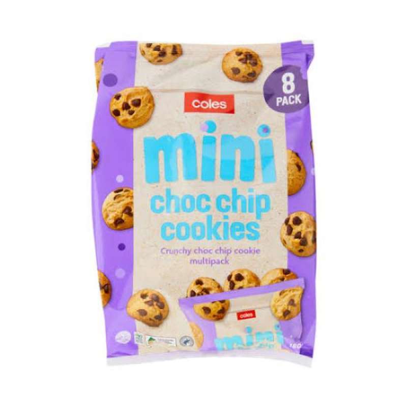 Promo Coles Multipack Mini Choco Chip Cookies 180gr Diskon 12 Di Seller Bliblimart Snack Store