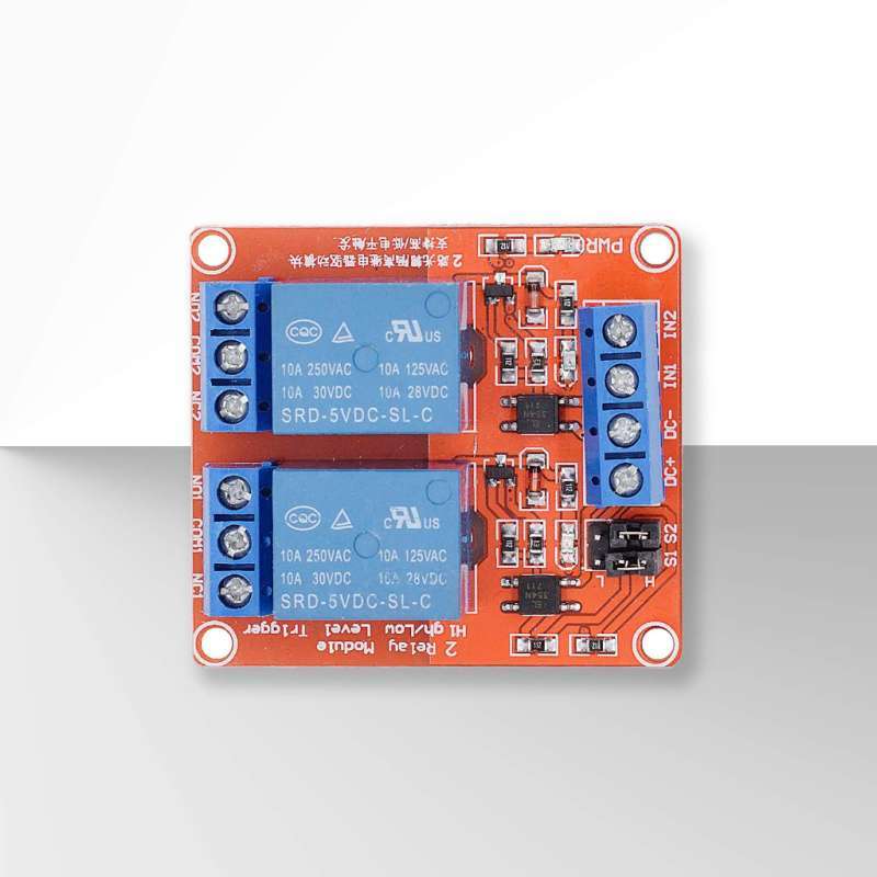 thumbnail interactive-video image 1 of 12V 2 Channel Relay Module With Optocoupler – High/Low Level Trigger, Arduino/PIC Compatible 1 of 5