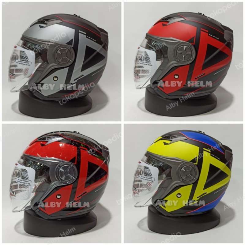Promo Promo Helm Nhk Gladiator Grande Motif Double Visor Half Face