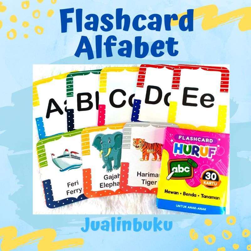 Promo Flashcard Alfabet Hijaiyah Dan Angka 30 Kartu - Huruf Alfabet