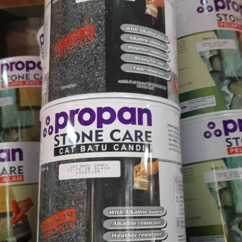 Promo Propan Pelapis Batu Alam Warna Hitam Cat Batu Candi Diskon 50% Di