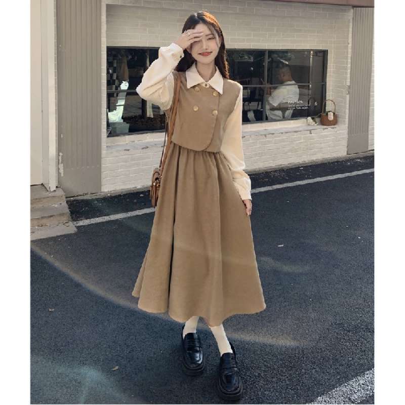 Promo Dress Wanita Dress Retro Kasual Wanita Gaya Korea Dress Lengan Panjang Kerja Longgar Dril Xl Diskon 35 Di Seller Lovalotta.id Cipedak Kota Jakarta Selatan Blibli
