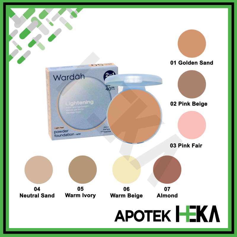 Jual Wardah Lightening Powder Foundation Light Feel Refill Two Way Cake