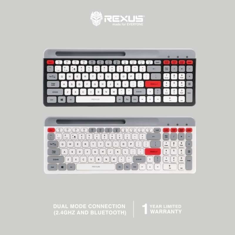 Promo 100% Produk Ori Rexus Kb02 Wireless Keyboard Dual Connection ...