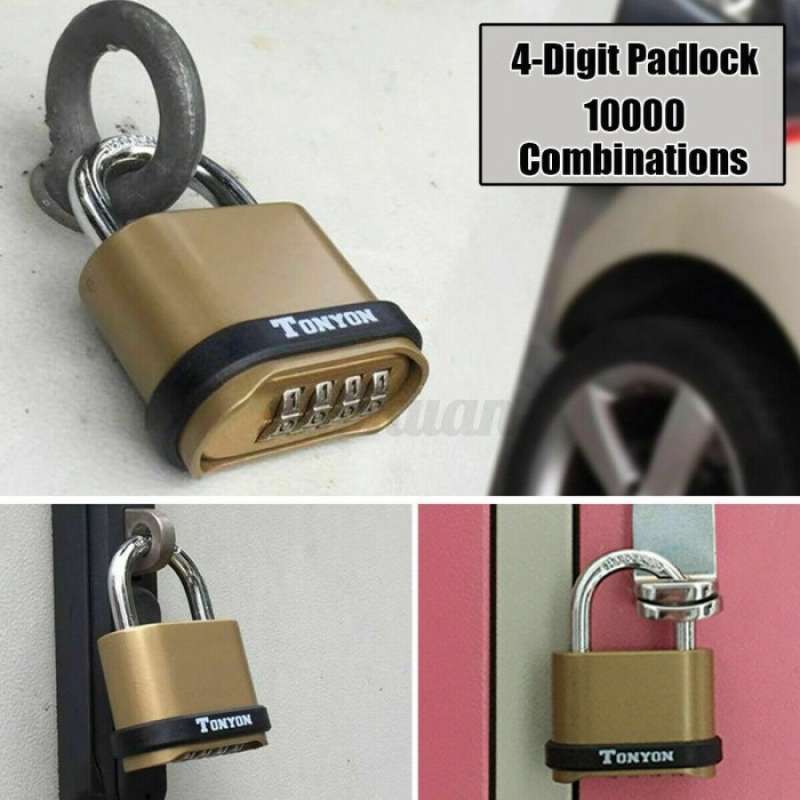 Promo 4 Digit Code Password Padlock Combination Door Travel Luggage ...