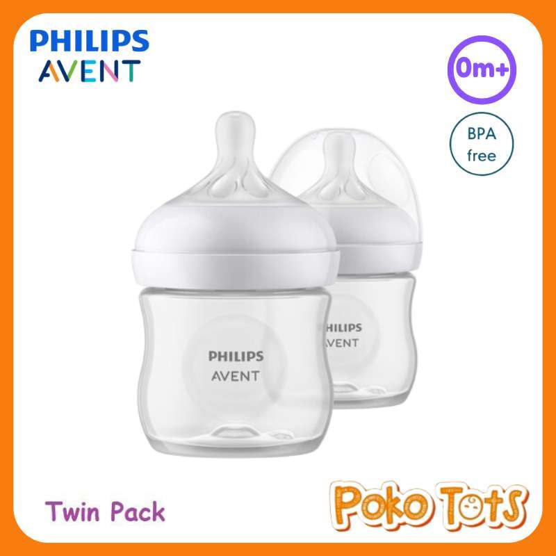 Philips Avent Bottle Natural Response Twin Pack 125ml/4oz SCY900/02 Botol  Susu Isi 2pcs Avent