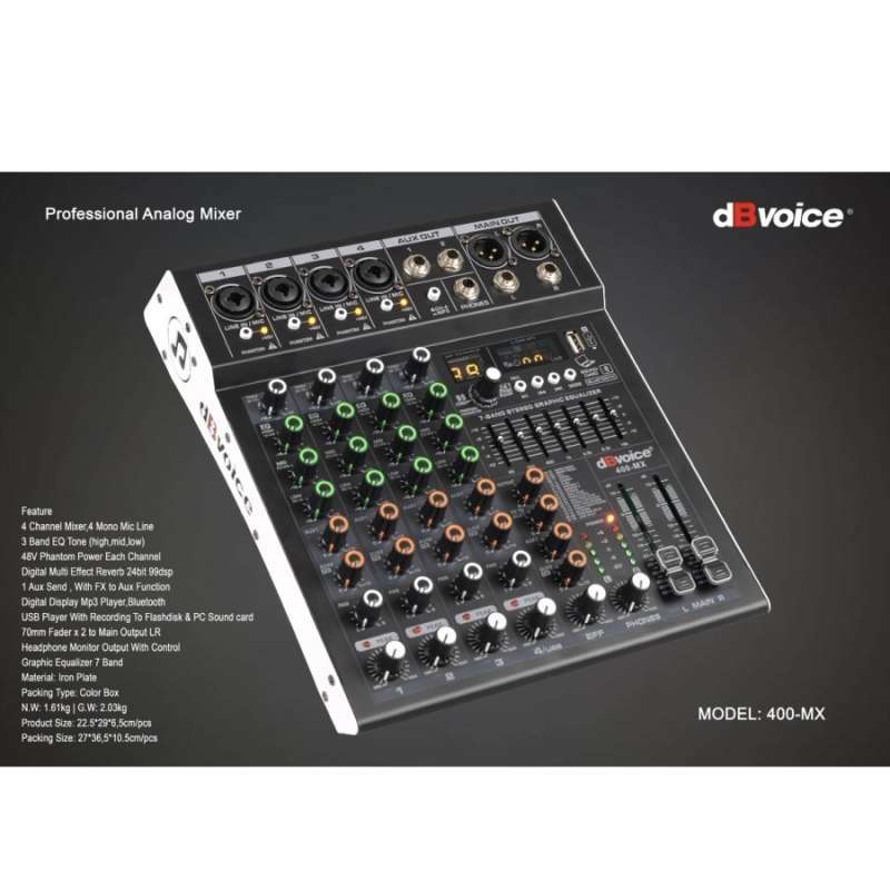Jual Mixer Db Voice 400 Mx Original 4 Channel Dbvoice 400mx Di Seller ...