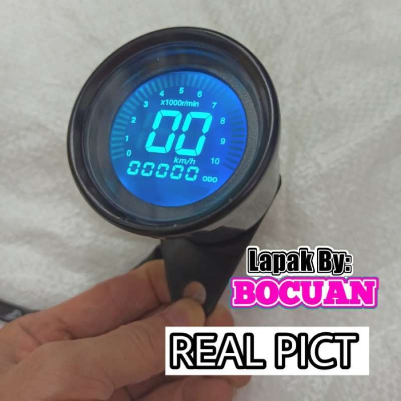 Promo Terlaris Tachometer Rpm Spidometer Bensin Digital Universal ...