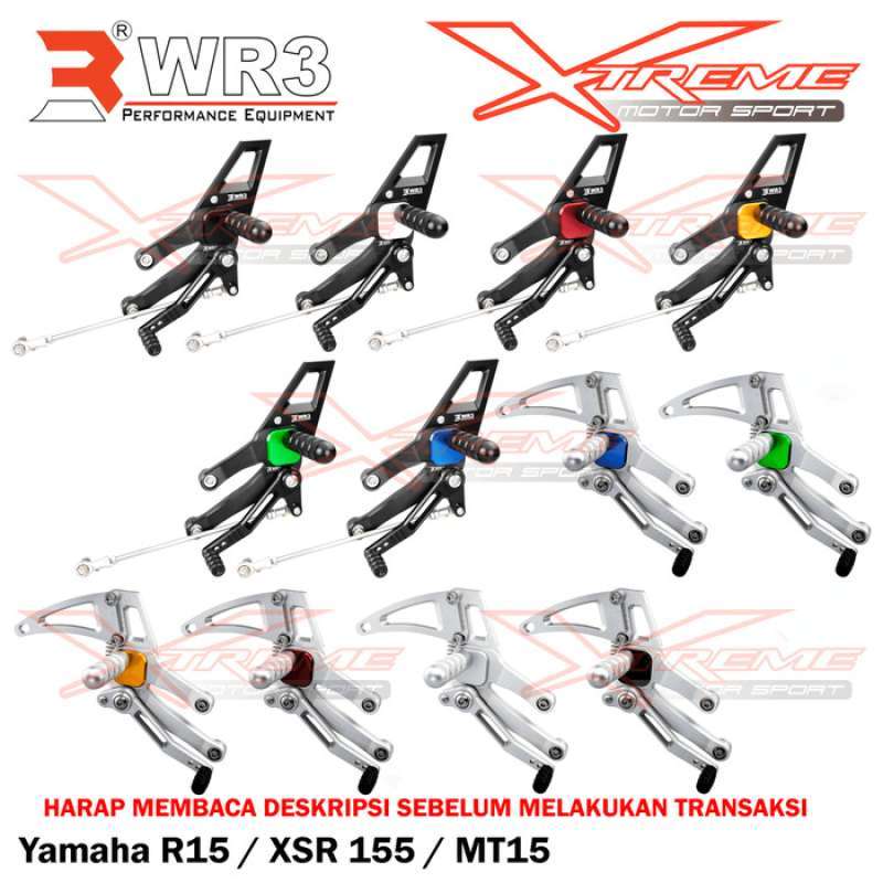Promo Footstep Rearset Underbone Racing Wr3 R15 V3 Xsr 155 Mt15 R25 ...