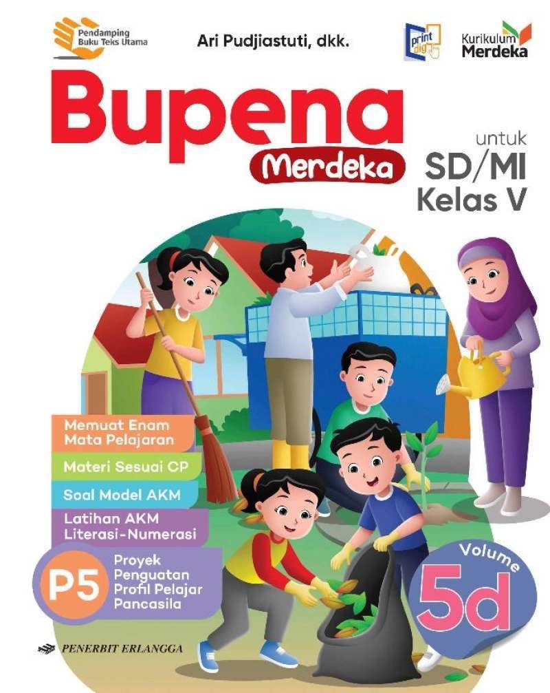 Jual Bupena Kelas 5 V Jilid 5a 5b 5c 5d Sd/mi - Penerbit Erlangga ...