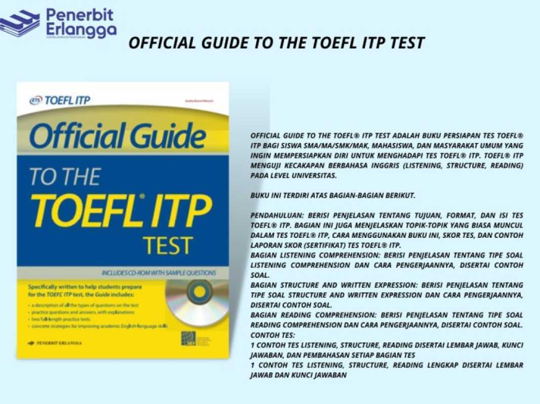 Jual Official Guide To The Toefl Itp Test Revisi Di Seller Sangninja