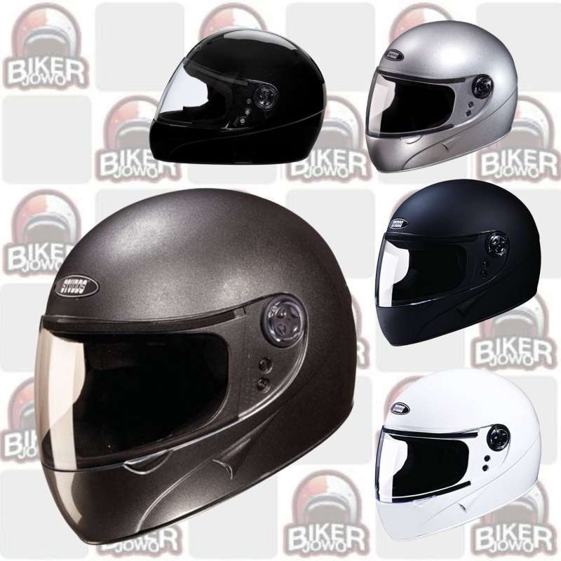 Jual Studds Chrome Super Helm Fullface Flat Visor Fullface