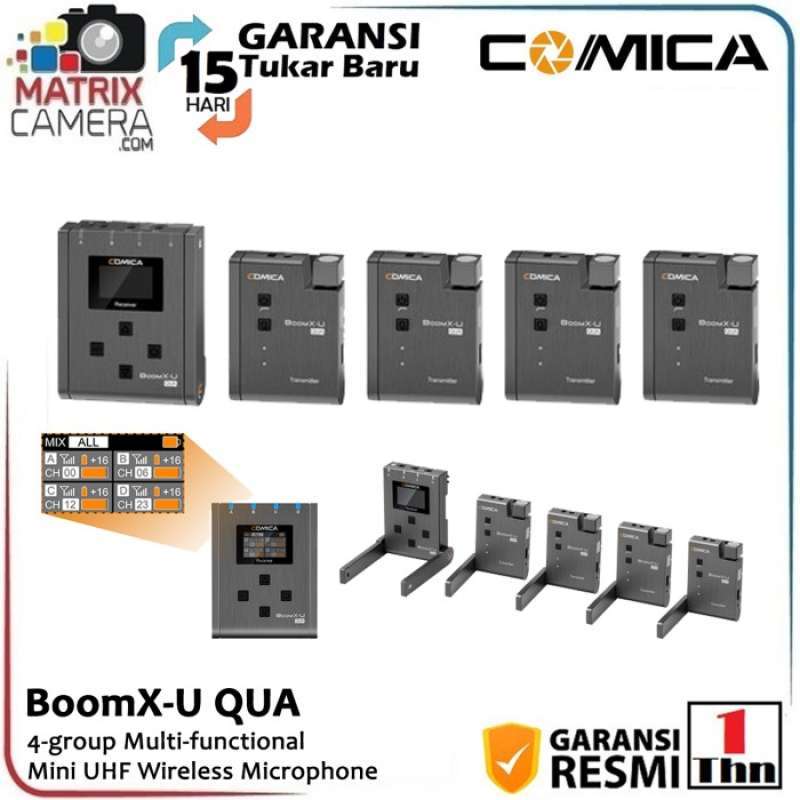 Promo Comica Boomx-u Qua Ultracompact 4-person Uhf Wireless Microphone ...