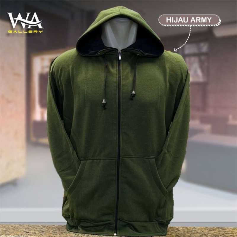 Jaket hoodie zipper polos shop