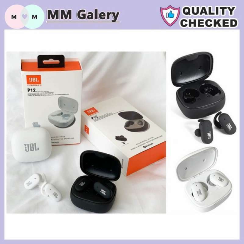 HEADSET BLUETOOTH JBL P12 V5.0 TWS PUREBASS WIRELESS JBL EARPHONE